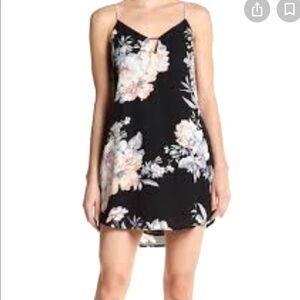 KENDALL & KYLIE summer floral black shift dress XS